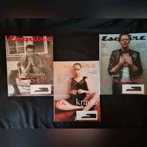 NEW Lot of 3 Esquire Magazines Downey Kravitz Skarsgard AprilMay Sept Summer2024